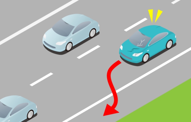車輌を安全な場所へ移動する