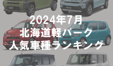 2024年7月の北海道軽パーク　人気車種ランキング